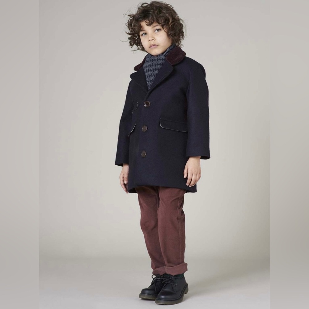 Caramel Baby & Child Boys’ Codnor Coat, Navy Melton - Size 3
